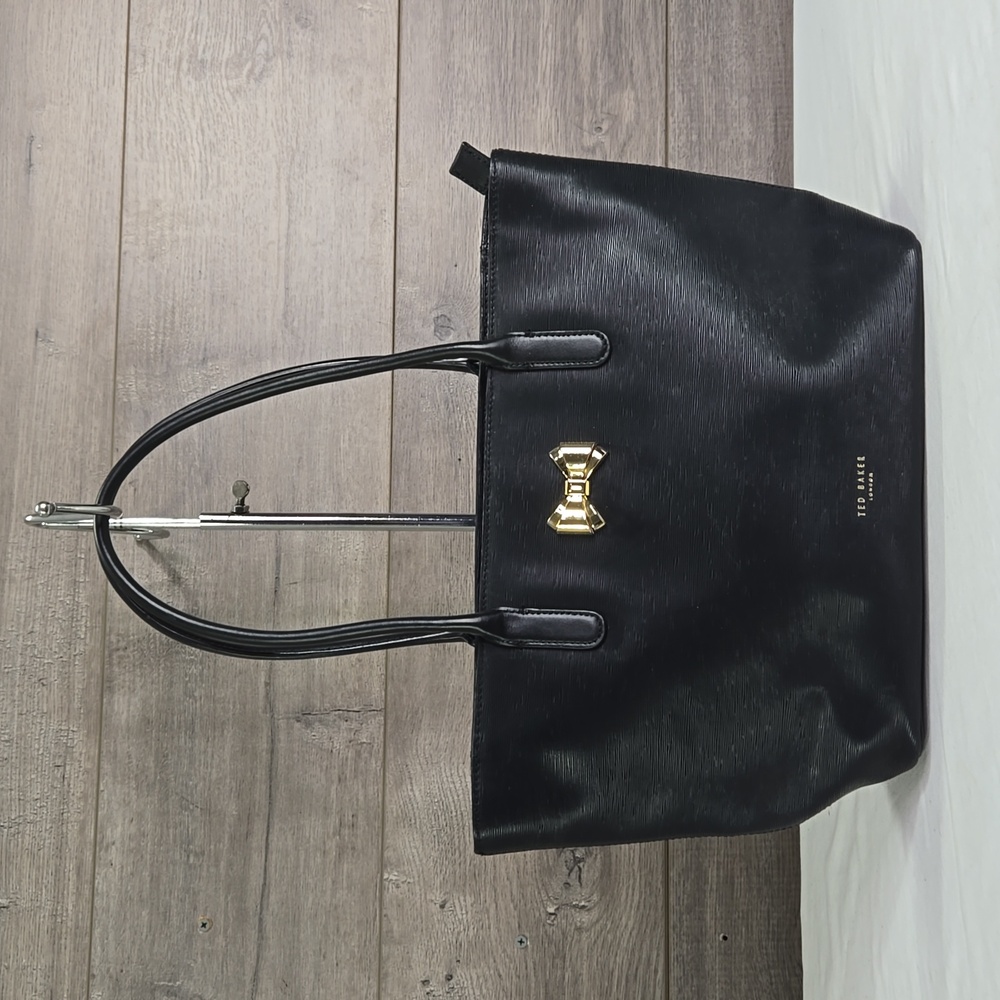 Ted Baker London Black PVC Tote Shoulder Bag
